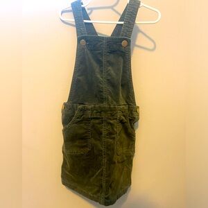 Girls Olive Overall Dress - Size 5
